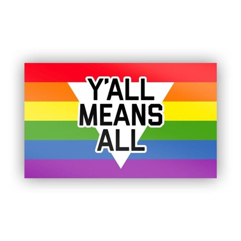 Y'all Means All Vinyl Sticker - Picture 2 of 2